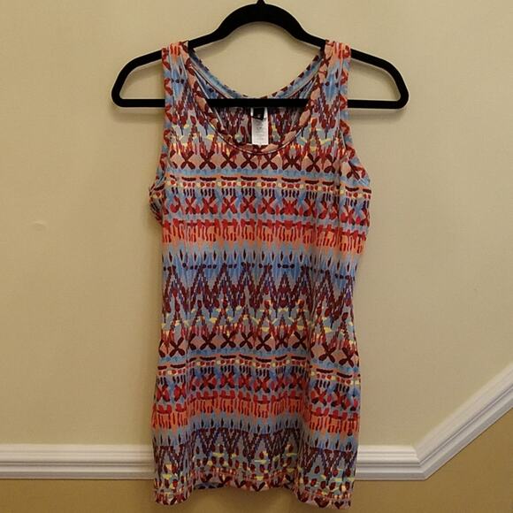Karen Kane Tribal Life Tank with Shelf Bra size Medium - Picture 1 of 12